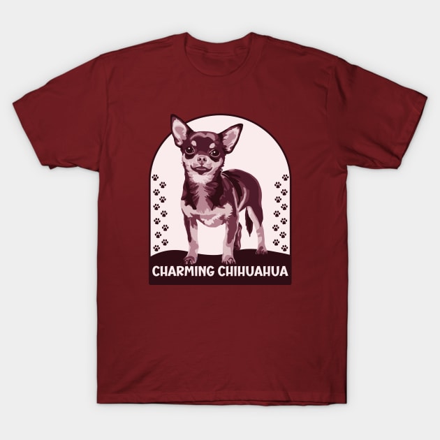 Charming Chihuahua Painting T-Shirt by Slightly Unhinged